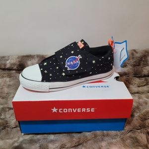 New Converse Child All Star NASA Spacepatch Glow in the Dark Little Kids 1Y.